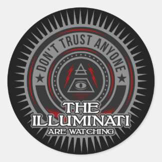 Illuminati tittar inte på någon runt klistermärke