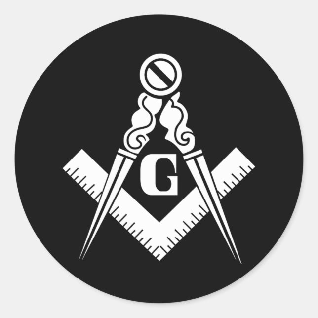 Illuminati Triangle Masonic Pyramid Symbol Conspir Runt Klistermärke (Framsida)