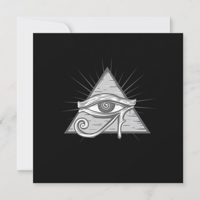 Illuminati Triangle Masonic Symbol Conspiracy Gift Inbjudningar (Framsida)