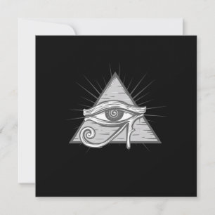 Illuminati Triangle Masonic Symbol Conspiracy Gift Inbjudningar