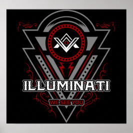 Illuminati Vi ser er alla se Öga Poster