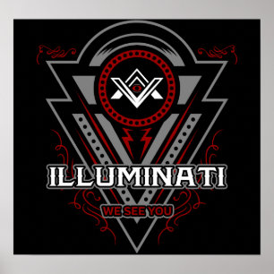 Illuminati Vi ser er alla se Öga Poster