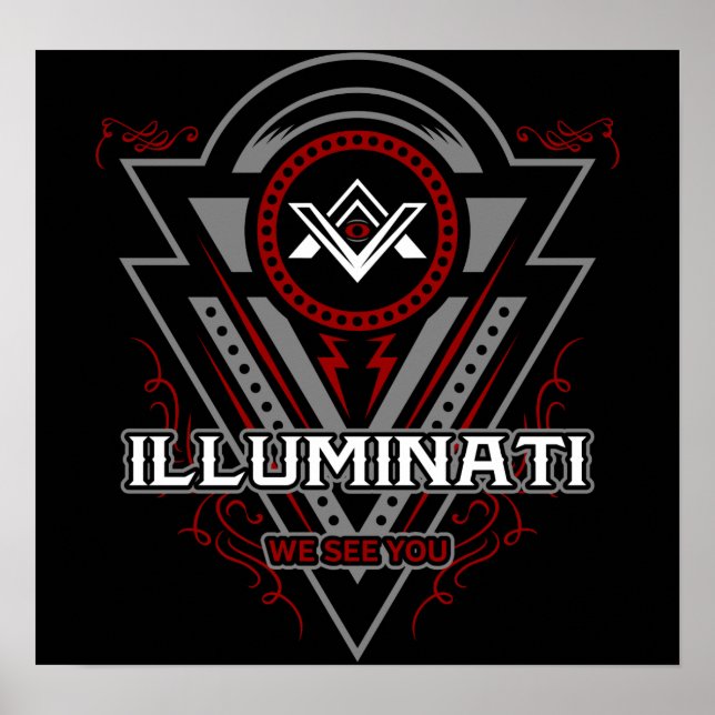 Illuminati Vi ser er alla se Öga Poster (Framsidan)