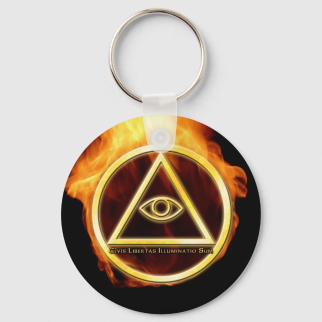 Illuminati vid brand nyckelring (Framsida)