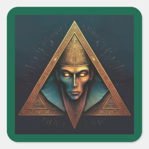 Illuminati Wall Vapensköld Fyrkantigt Klistermärke