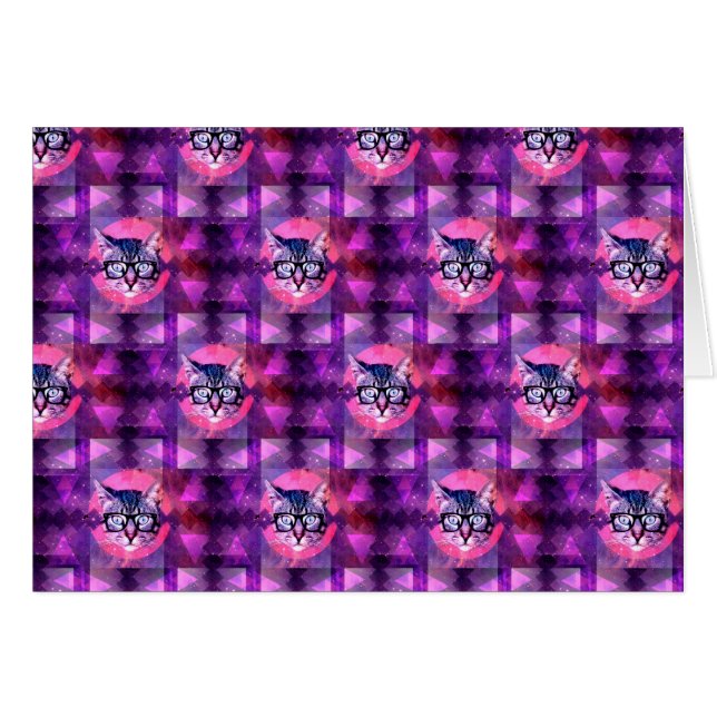 illuminatikkatt hälsningskort (Framsidan Horizontal)