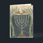 Illumination of a menorah, from helgkort<br><div class="desc">Illumination of a menorah,  from the Jewish Cervera Bible,  1299 | by Joseph Asarfati | Art Location: Instituto da Biblioteca Nacional,  Lisbon,  Portugal | French Artist | Image Collection Number: XIR161985</div>