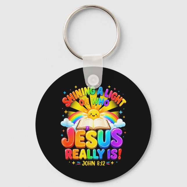 Illumination Station Shining A Light On Who Jesus Nyckelring (Framsida)
