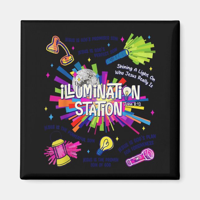 Illumination Station VBS 2026 Bibelskola Magnet (Framsidan)