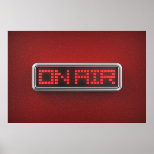 Illuminerad ON AIR-skylt Poster (Framsidan)