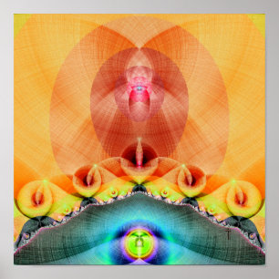 Illuminös (12 x 12 tum) teckningsutskrift Poster