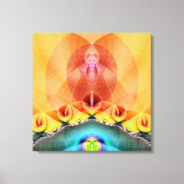 Illuminös utskriven arbetsyta canvastryck