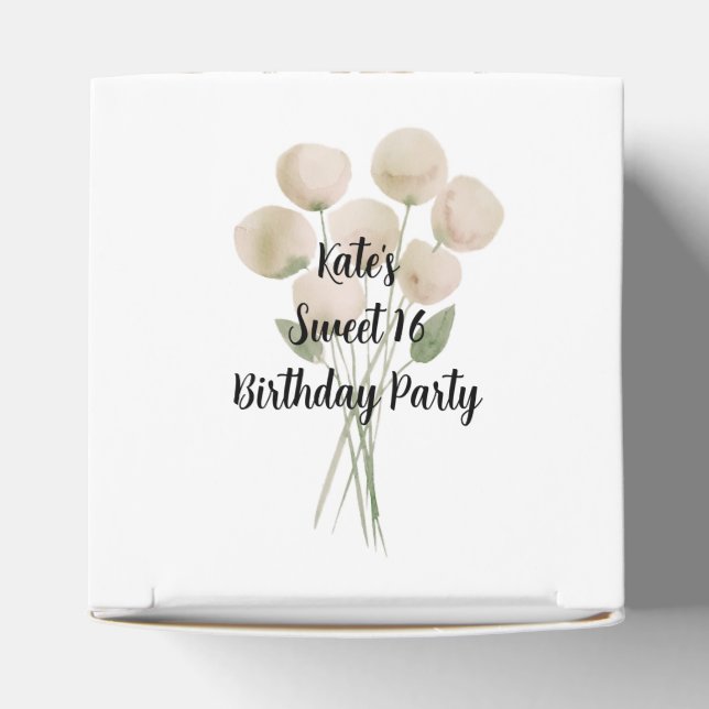 illusima Akvarell Peonies Sweet 16 Presentaskar (Överdel)