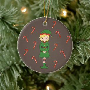 illusima Älva Tjej Jul Brun Special Julgransprydnad Keramik