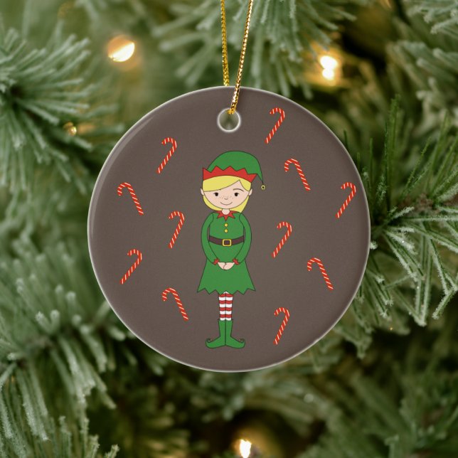 illusima Älva Tjej Jul Brun Special Julgransprydnad Keramik (Träd)