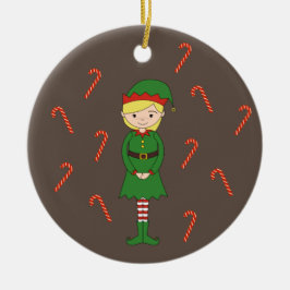 illusima Älva Tjej Jul Brun Special Julgransprydnad Keramik