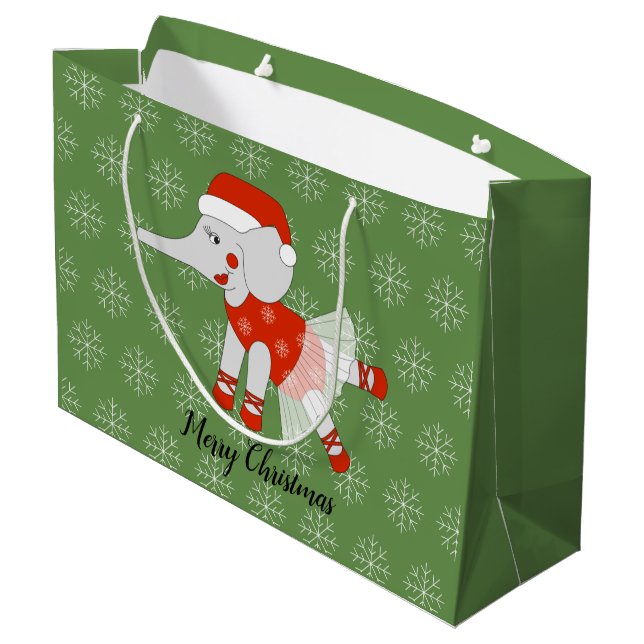 illusima Balett Elefant Jul Snöflinga Grön (Baksidan Vinklad)