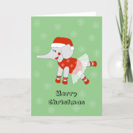 illusima Balett Elefant Jul Snöflingor Helgkort