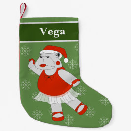 illusima Balett Flodhäst Jul Snöflingor Grön Liten Julstrumpa