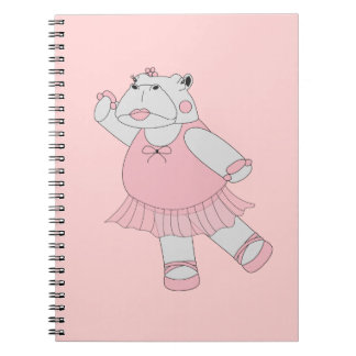 illusima Balett Hippopotamus Ljus Rosa Anteckningsbok