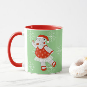 illusima Balettdansös Flodhäst Jul Snöflingor Mugg