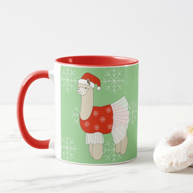 illusima Balettdansös LLama Jul Snöflingor Mugg (Med munk)