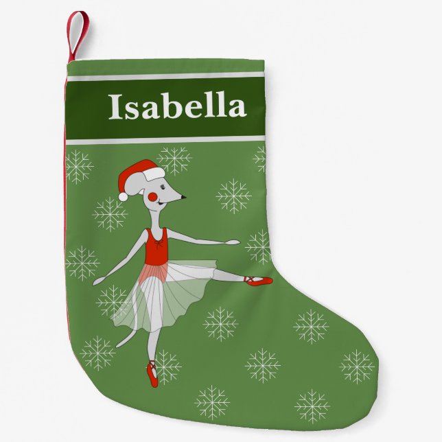 illusima Balettmus Christmas Snowflakes Liten Julstrumpa (Framsidan)