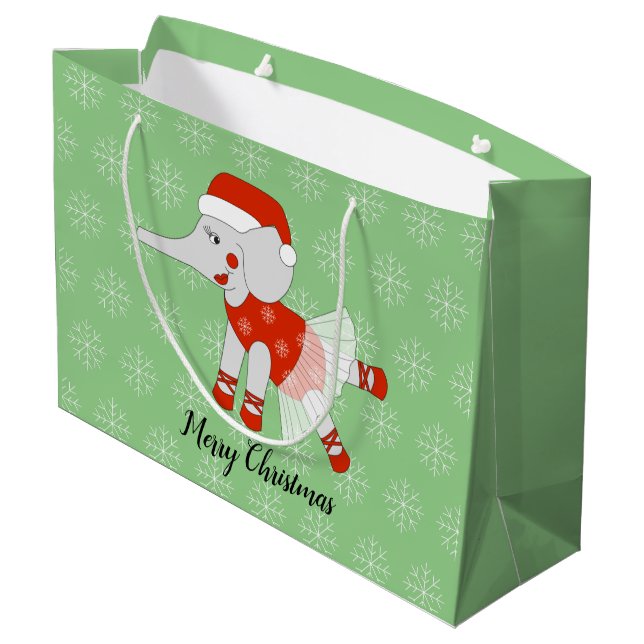 illusima Ballerina Elefant Jul Snöflingor (Baksidan Vinklad)