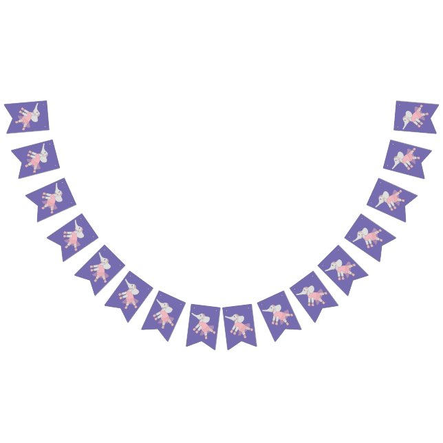 illusima Ballerina Elephant Lila Vimplar (Alla)