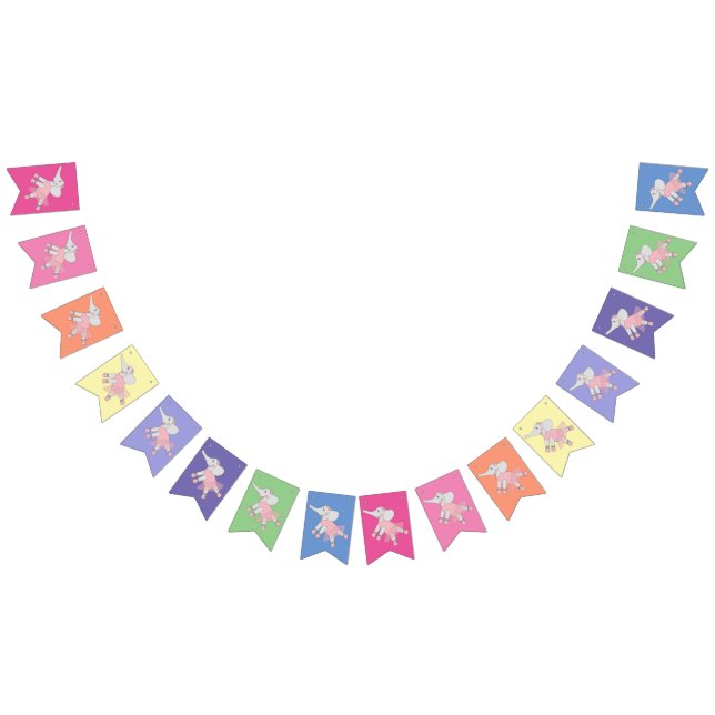 illusima Ballerina Elephant Rainbow Bunting Flaggo Vimplar (Alla)