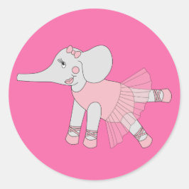 illusima Ballerina Elephant Runt Klistermärke