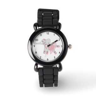 illusima Ballerina Elephant Silver Glitter Armbandsur