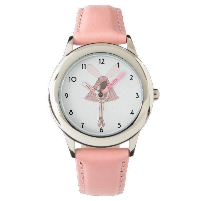 illusima Ballerina Fairy Rosa Kids Watch Armbandsur (Framsida)