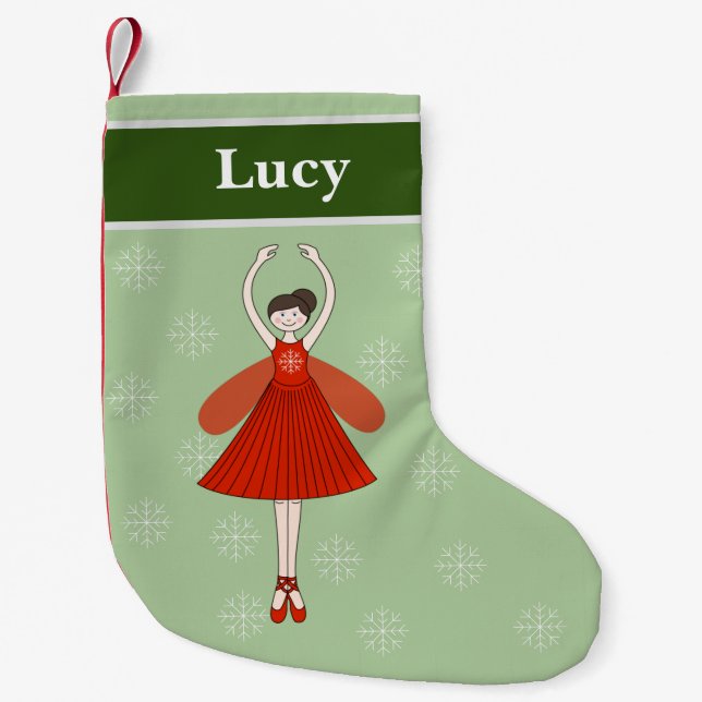  illusima ballerina fe jul snöflingor Sma Liten Julstrumpa (Framsidan)