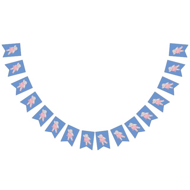 illusima Ballerina Hippo Blue Vimplar (Alla)