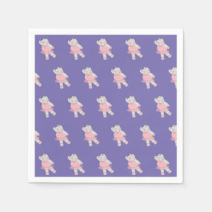 illusima Ballerina Hippo Lila Pappersservett