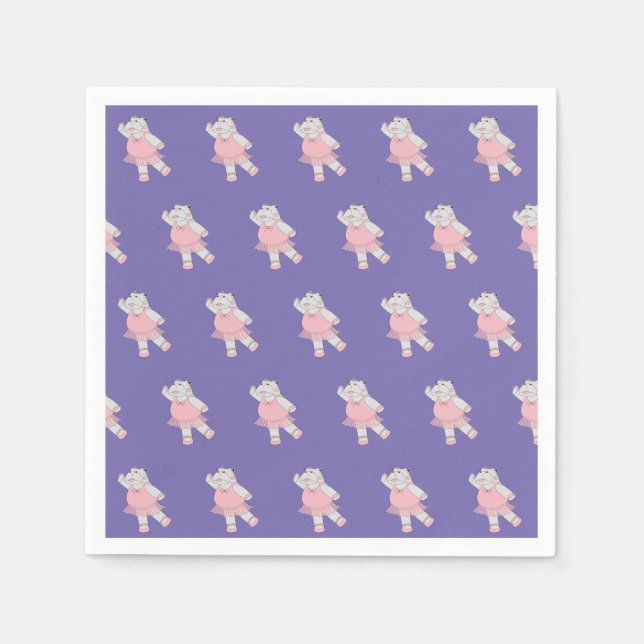 illusima Ballerina Hippo Lila Pappersservett (Framsidan)