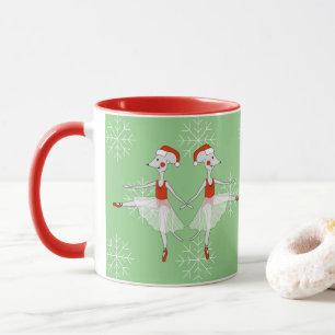 illusima Ballerina Möss Jul Snöflingor Mugg