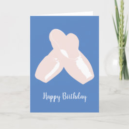 illusima Ballerina Point Shoes Blue Birthday Card Kort