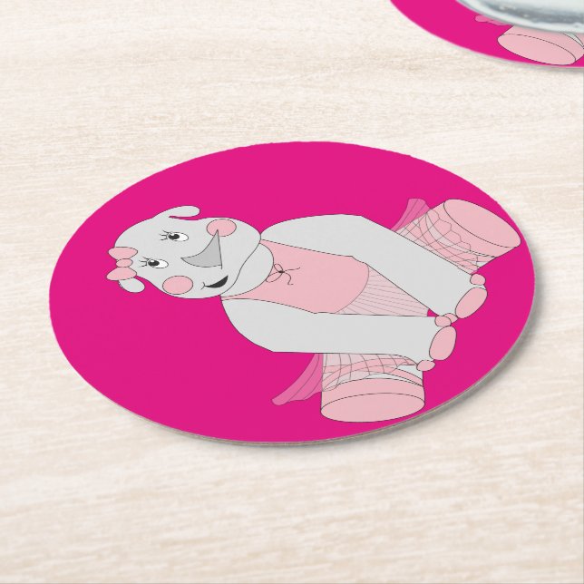 illusima Ballerina Rhino Underlägg Papper Rund (Vinklad)