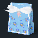 illusima Ballet Hippo Blue Ro Birthday Gift/ Presentaskar<br><div class="desc">Illsima Ballerina Hippo White Ribbon Blue and Guld Ro Födelsedagsfest Gift Box/ Favor Box. Perfekt för ett barns temainriktade födelsedagsfest.</div>