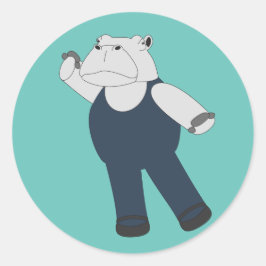 illusima Ballet Hippo Turcos Runt Klistermärke