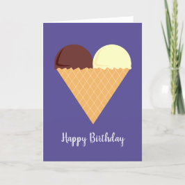 illusima Choc Banana Ice-Cream Lila Birthday Kort