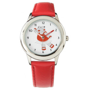 illusima Danning Hippo Red Kids Watch Armbandsur