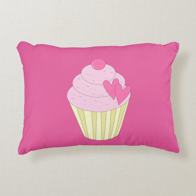 illusima Dekorerad Cupcake Prydnadskudde (Framsidan)