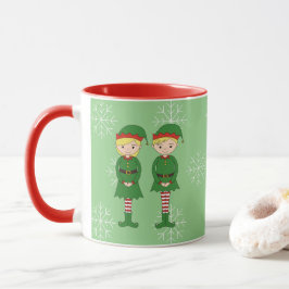 illusima Elf Kids jul snöflingor Ljusgrön Mugg