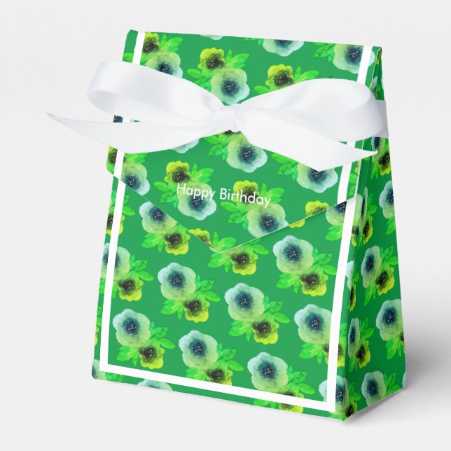 illusima Gröna Blommor Födelsedagspresent/ Presentaskar (Framsidan Sidan)