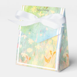 illusima Grönt Vild Flower Watercolor B'day Gift/ Presentaskar