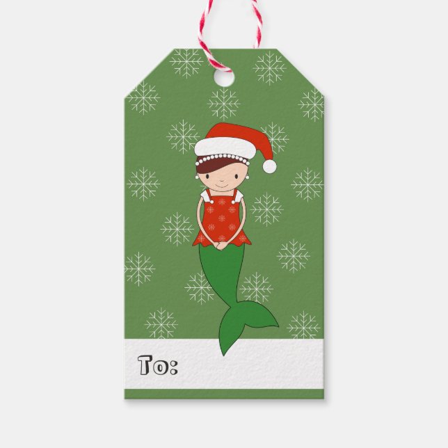 illusima Havfrusnöflingor jul Presentetikett (Framsidan)