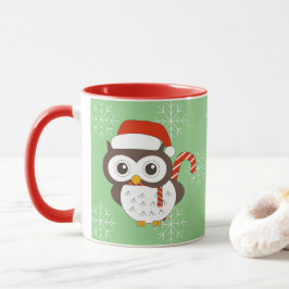 illusima Herr Ugglas jul snöflingor Ljusgrön Mugg